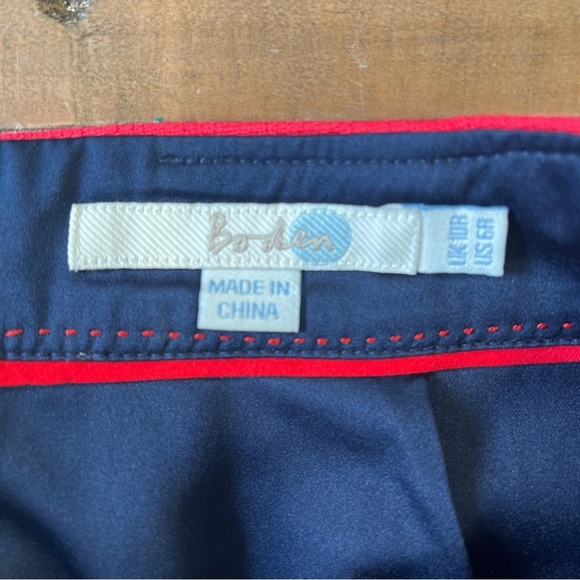 Boden Floral Appliqué Navy Skirt US 6 Daisy Boho Preppy Knee Length A-line - Picture 3 of 10